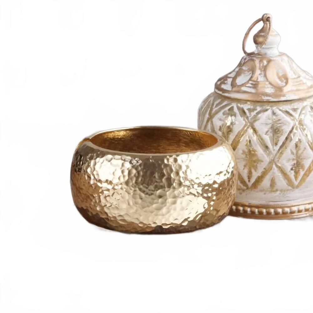 NEW PENNYLINE INC women's sunforge gleam wide hammered cuff bracelet in gold